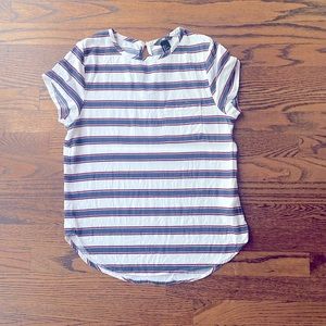 H&M Striped Blouse - White and Red